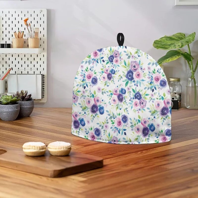 Tea Cozy for Teapot Insulated Pink Tea Cup Insulation Pad Purple Teapot with Tea Warmer Flower Insulated Tea Pots Insulated Teapot Cozy for English Tea Sets Teapot Warmers - Image 4
