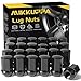 MIKKUPPA 24pcs M14x15 Lug Nuts Replacement for 19992024 Chevy Silverado 1500 20122024 Chevy Suburban 20002024 GMC Yukon 20122024 Ram 1500 78 Hex Black Closed End OEM Lug Nuts - Image 2
