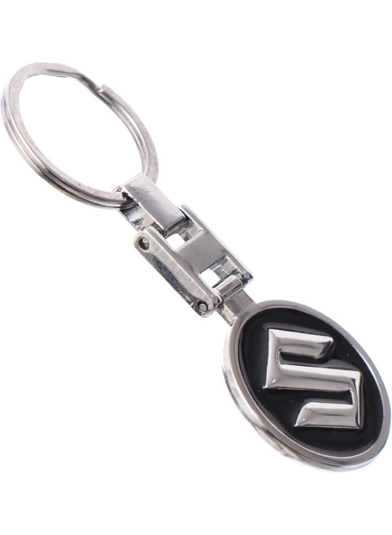 Suzuki Nickel-plated car keychain with a double-sided logo; suitable for car, motorcycle, and household keys – compatible with Suzuki. - Image 4