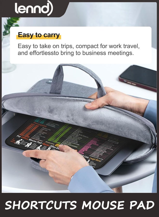 لينند لوحة ماوس لاختصارات Excel/Word/PowerPoint/Windows - ورقة غش صغيرة لبرنامج Excel - لوحة ماوس محمولة للكمبيوتر بحجم 30 سم × 25 سم - للألعاب، المكتب، مقاومة للماء، غير قابلة للانزلاق، ذات حواف مخيطة - Image 5