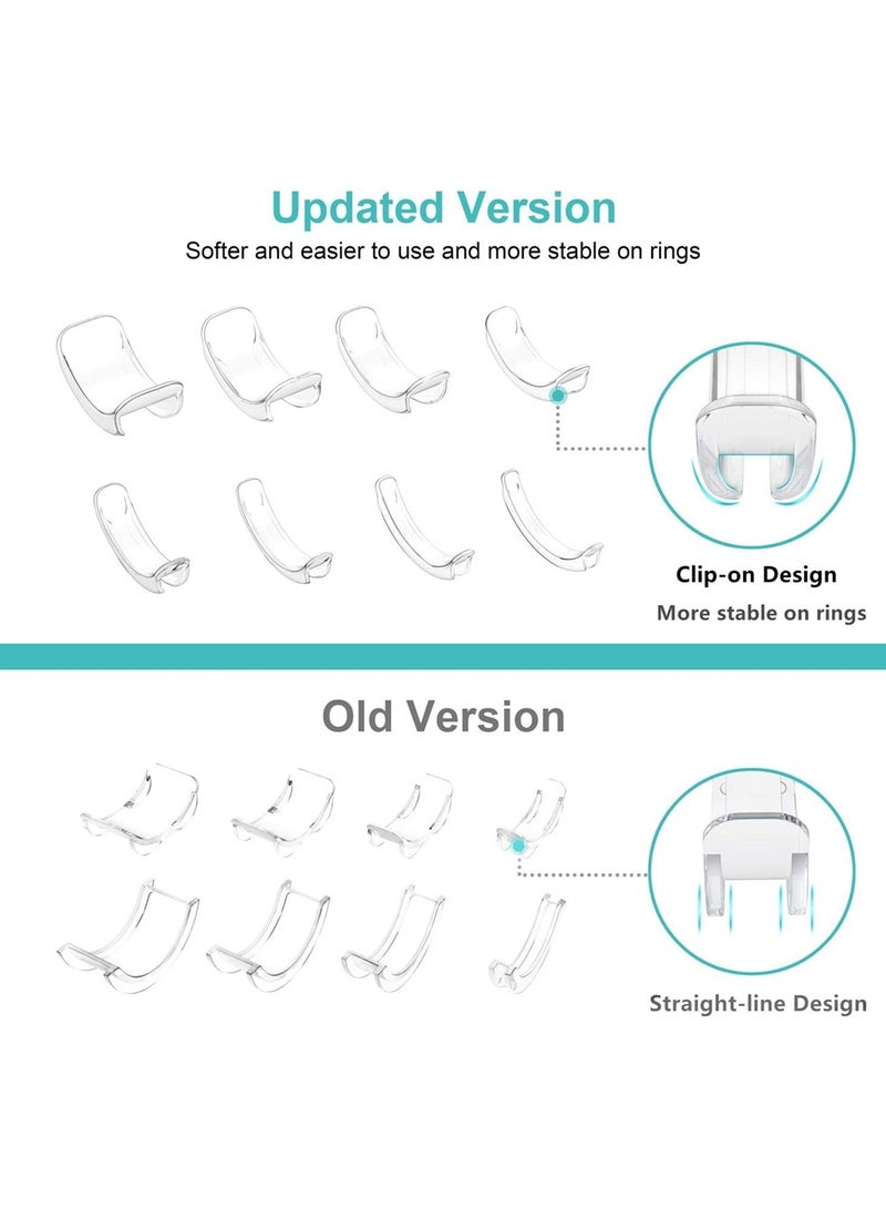 Luckam Ring Size Adjuster Invisible Ring Size Adjuster for Loose Rings with 8 Sizes Ring Adjuster Fit Any Rings Guard Spacer Ring Size Reducer Spacer Ring Guard With Wiping Cloth 8 Pcs - Image 5