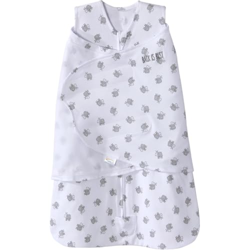 HALO 100 Cotton Sleepsack Swaddle 3Way Adjustable Wearable Blanket TOG 15 Lamb Scribble White Newborn 03 Months - Image 1