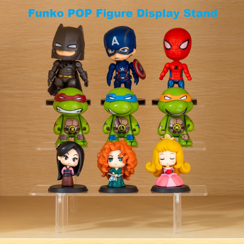 HENABLE 2PCS Acrylic Display Risers, 3 Tier Clear Cupcake Stand Risers, Organizer for Perfume, Funko POP, Food, Tabletop Use - Image 2