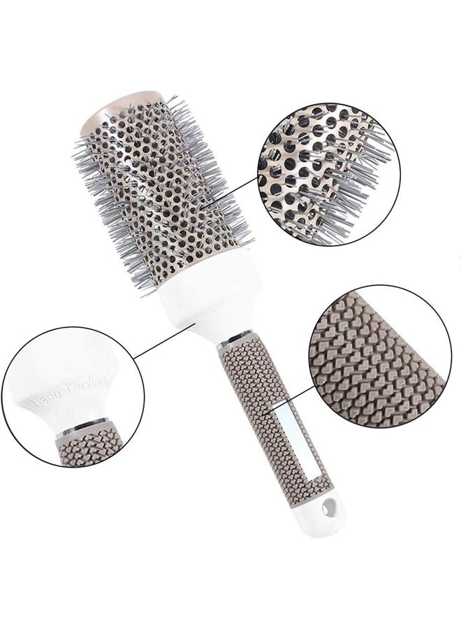 DUNISO Set of 5 Round Hair Brush Curled Ceramic Hair Styling Brush, Ceramic Round Hair Brush，Barrel Curling Brush Tool Set，Beautiful Shape，for Blow Drying, Curling and Styling(19mm 25mm 32mm 45mm 53mm) - Image 2