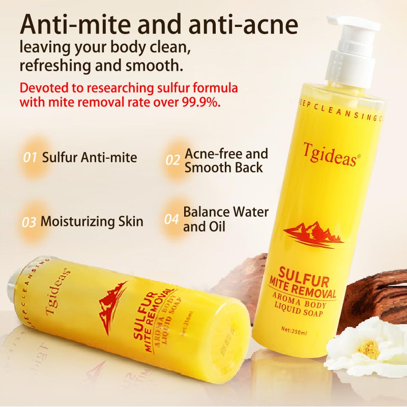 Tgideas Sulfur Soap Body Wash Shampoo - Deep Cleansing for Balancing Skin - Gentle Daily Care for Body and Scalp - 500ml for Men and Women - Image 3