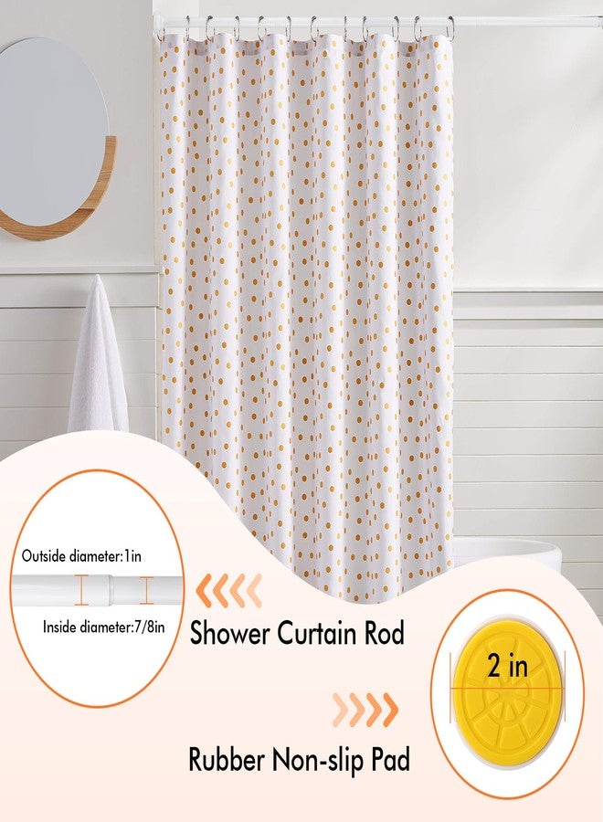 Brunttype Shower Curtain Rod 31-80 in Adjustable Curtain Rod No Drilling Tension Shower Rod Stainless Steel for Bathroom Room Divider, White - Image 2