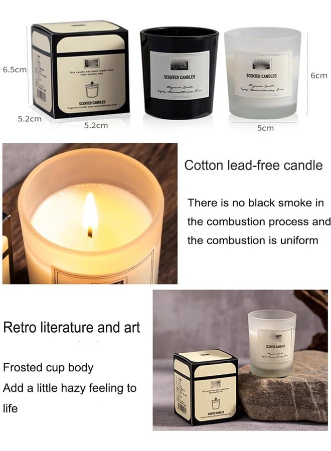 Scented Candles Gift Set,Travel Candle Portable Relaxing Aromatherapy Candle less with Natural Soy Wax, Various Fragrances Jar Candles for Bath Yoga Sleep Ramadan Gifts (Fruit fragrance suit) - Image 3