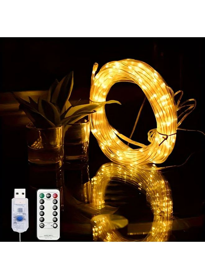 USB Fairy Lights Warm White 196.85 Inch 50 LEDs 8 Modes Remote Control Indoor Outdoor Decor - Image 2