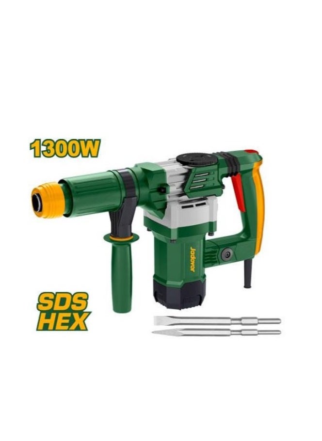 Jadever - Jadever Demolition Rotary Hammer 1300w + 2 JADEVER Chisels JDDB1D45 - Image 1
