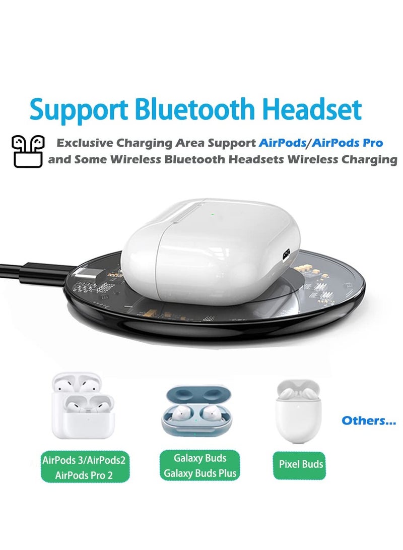 Cell phone wireless charger 20W fast magnetic charging station for iPhone 14/14 Plus/14 Pro/14 Pro Max/13/12/11/X/XS/XR Samsung Galaxy S22/S21/S20/Note 20/10 (without AC adapter) - Image 4