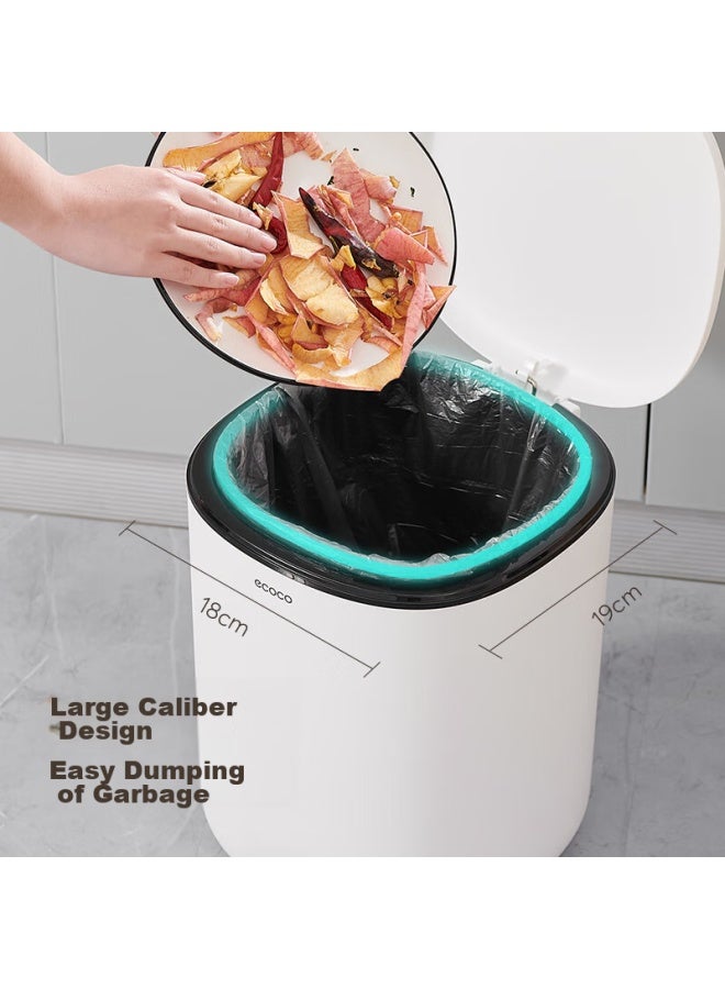 cocoa Yikeke 11l Trash Can, Living Room Foot-operated Double-opening Lid, Bathroom Double Bin With Lid, Sealed Round Garbage Bin, E2228 Gray - Image 4