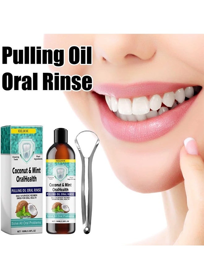EELHOE A natural, alcohol-free mouthwash with coconut oil and peppermint oil that helps freshen breath, whiten teeth, and promote healthy teeth and gums - Image 2