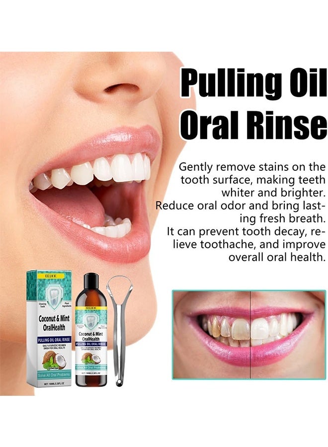 EELHOE A natural, alcohol-free mouthwash with coconut oil and peppermint oil that helps freshen breath, whiten teeth, and promote healthy teeth and gums - Image 3