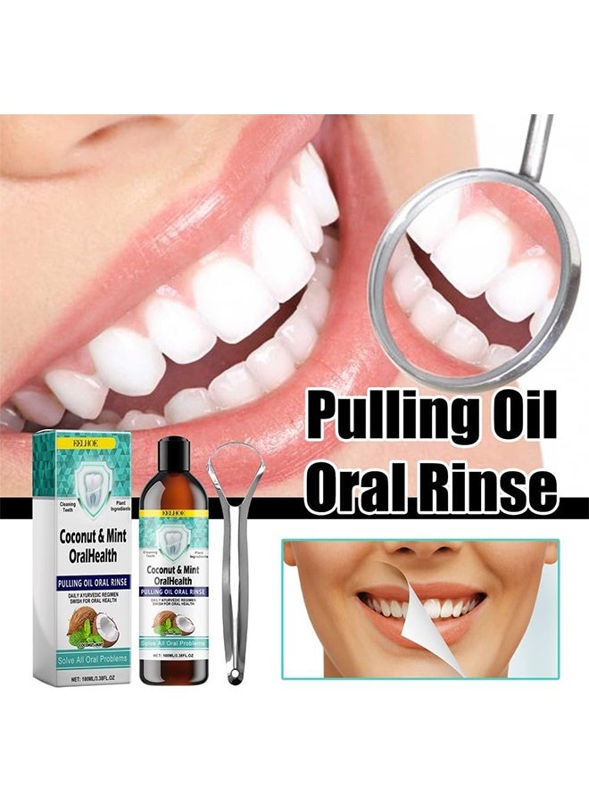 EELHOE A natural, alcohol-free mouthwash with coconut oil and peppermint oil that helps freshen breath, whiten teeth, and promote healthy teeth and gums - Image 4