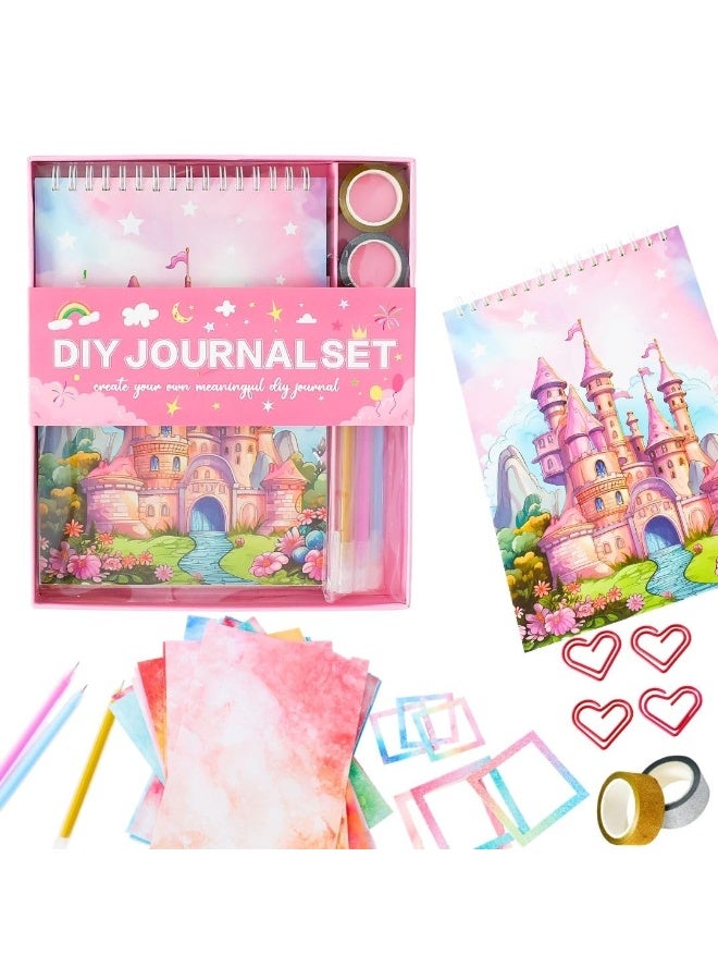 Mordely Scrapbook Journal Set Kit for Girls Kids | Cute Japanese Stationery Style Journals Aesthetic Stickers Journaling Kit for Kids Boys | Scrap Books Journals for Kids | Aesthetic Gifts Set - Image 1