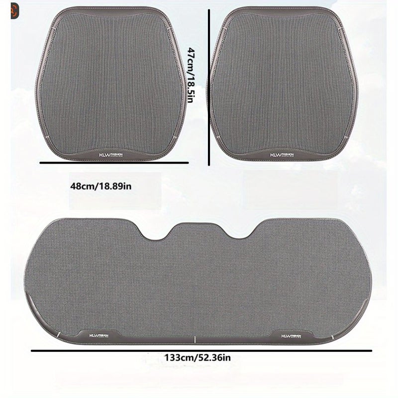 Premium Mysterious Black Anti Slip Car Seat Cover Back Row Three Person Long Mat Universal Fit Balanced Softness And Firmness Enjoyable Driving Experience Hand Wash Or Machine Washable For Year Round Use Compatible With Multiple Vehicle Models - Image 4