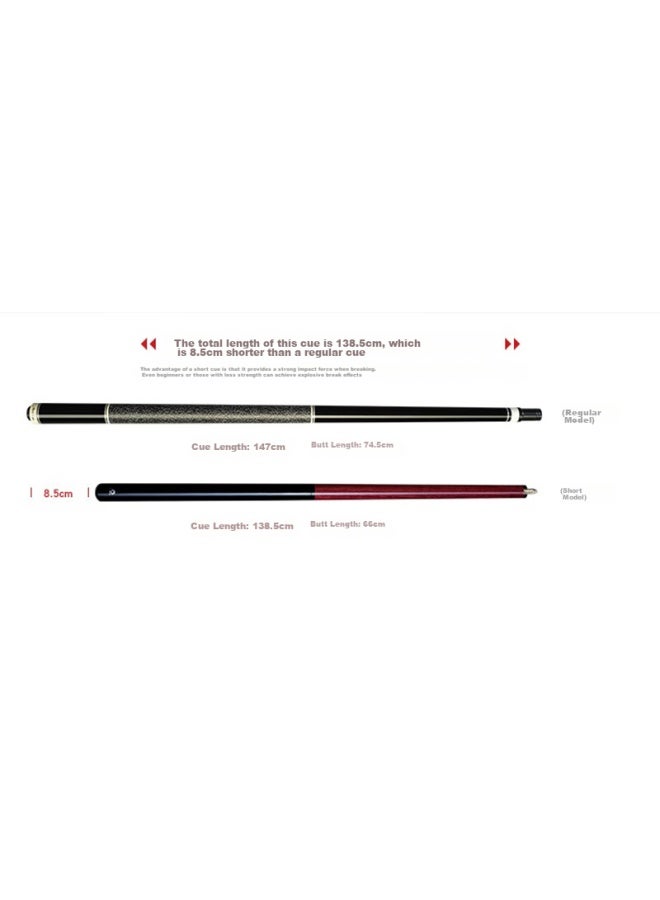 O'MIN O'min Mini Steel Cannon, Push Rod Ball Breaker, Jump Rod Ball Breaker, Pool Cue, Black Eight Billiards Cue, Short Push Jump Integrated Cue - Image 3
