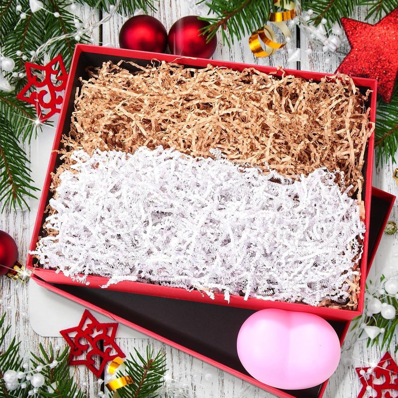 BIUDECO Crinkle Cut Paper Shred Filler 2pcs, Shredded Paper Packaging Box Accessories, Basket Filling for Shipping and Holiday Wrapping - Image 4