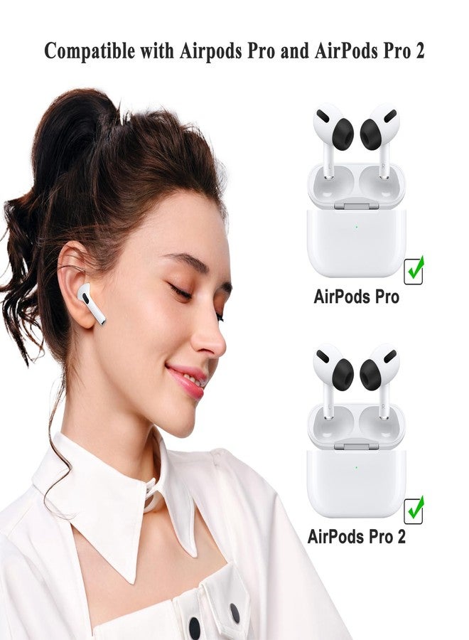 Meliya 3 Pairs Replacement Ear Tips for Airpods Pro 2nd and Airpods Pro Generation with Portable Storage Box, Noise Reduction Hole & Built-in Dust Guard Screen, Silicone Ear Tips for Airpods Pro(Black, M) - Image 2