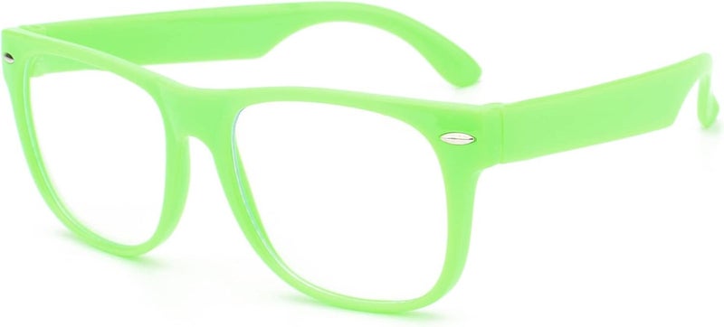 OWL Kids Clear Lens Glasses UV Protection for Children, Colorful Frames Fun Pretend Play Eyewear Non Prescription - Image 1