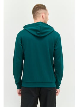 adidas Originals Men Sportswear Fit Long Sleeves Outdoor Hooded  Sweatshirt, Green  - Image 3