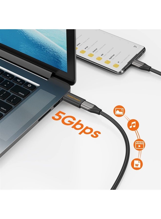 CableCreation محول USB C أنثوي إلى USB ذكر محول USB إلى USB C، USB 3.1 5Gbps محول USB C إلى A أنثوي لأجهزة الكمبيوتر المحمولة Logitech StreamCam VR Link محول للشحن - Image 2