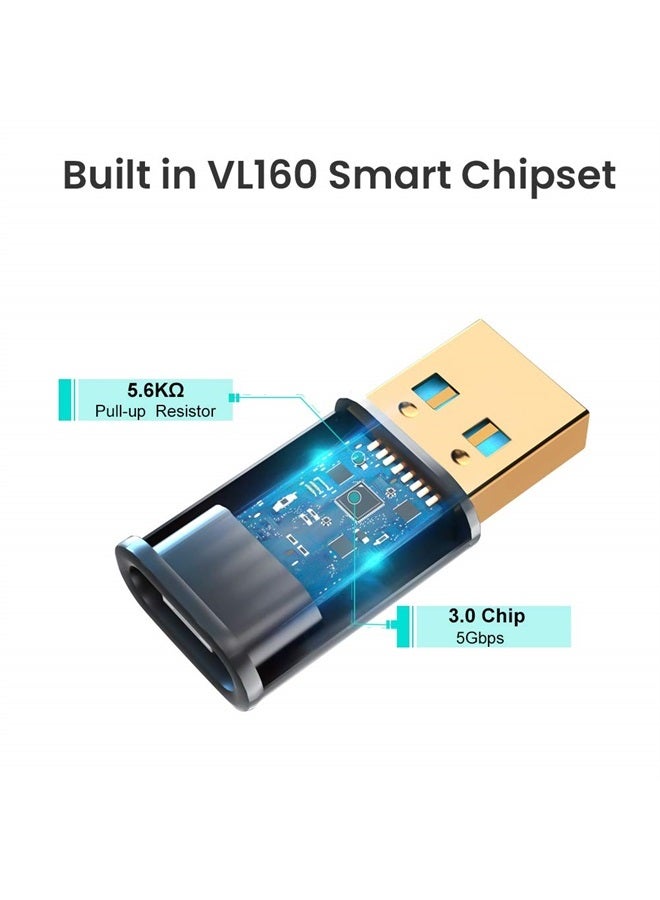 CableCreation محول USB C أنثوي إلى USB ذكر محول USB إلى USB C، USB 3.1 5Gbps محول USB C إلى A أنثوي لأجهزة الكمبيوتر المحمولة Logitech StreamCam VR Link محول للشحن - Image 3