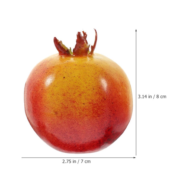 Lifelike Artificial Pomegranate Fruit Set 8 Pcs Kitchen Tabletop Decor Photography Props - Image 3