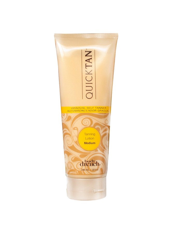 Body Drench - Quick Tan Gradual Tanning/Bronzing Lotion | Self Tan, Sunless Tanner Solution For Mess Free Coverage | Medium, 8 Fl Oz - Image 1