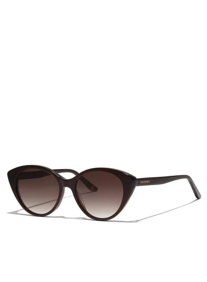30Sundays EN VOGUE Women Brown Sunglasses - Frame Material: Metal - Lens Color: Brown- Frame Color: Burgundy - Full Rim