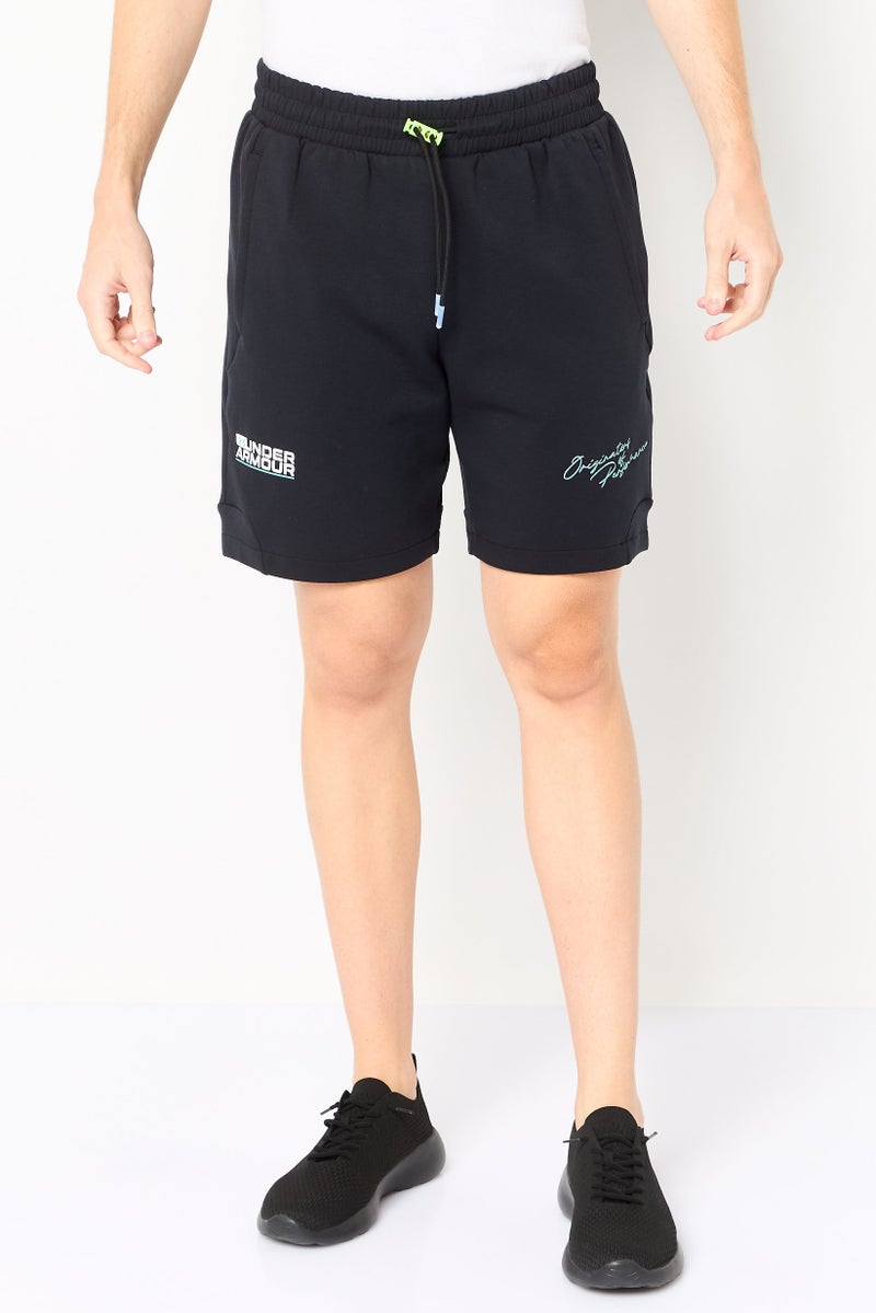 UNDER ARMOUR Men Sportswear Fit Drawstring Outdoor Shorts, Black - Image 1