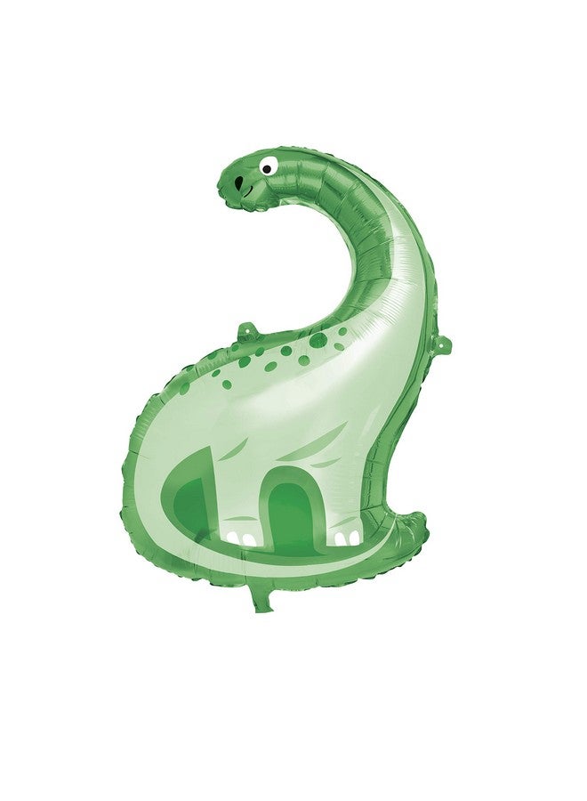 Unique Green Giant Dinosaur Foil Balloon - 33.5" (1 Pc.) - Perfect for Birthdays, Kids' Parties & All Dinausar-Themed Events - Image 1