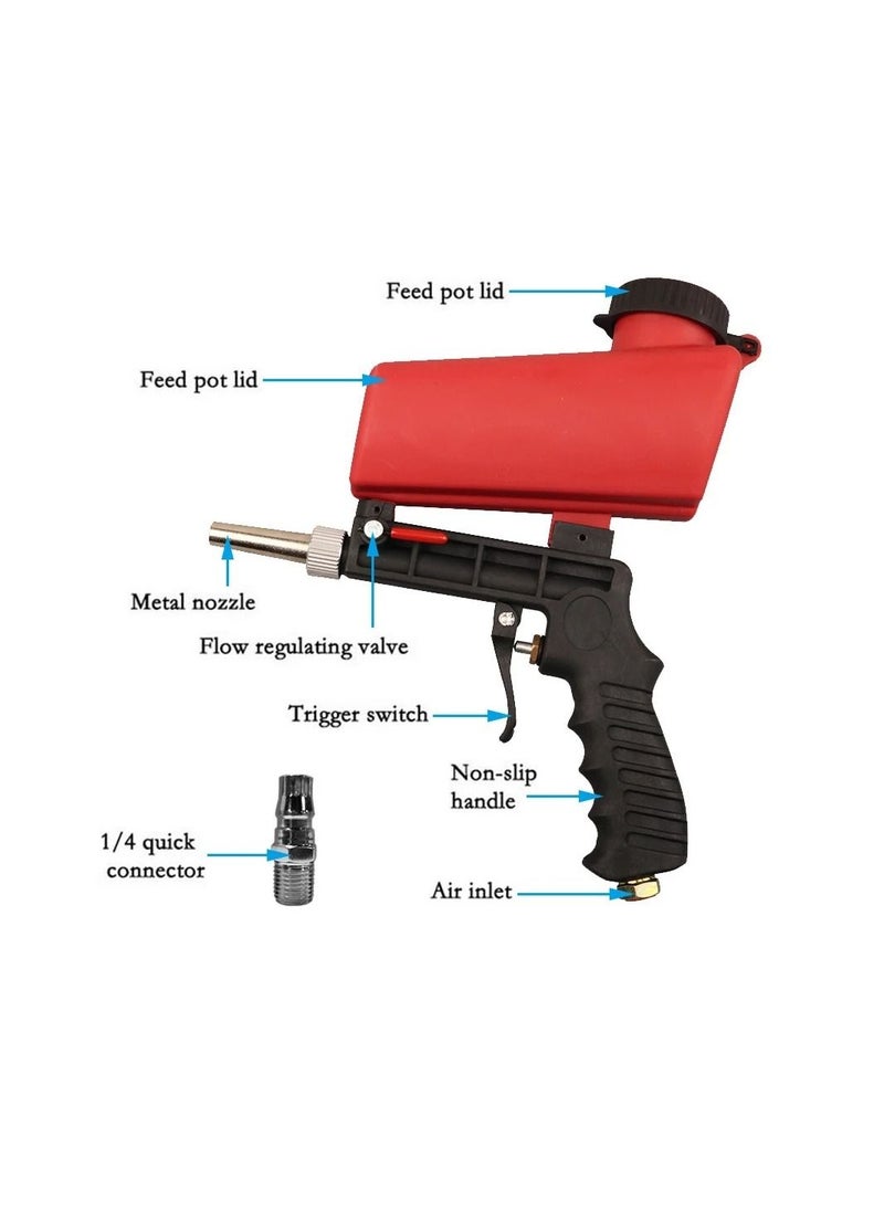 Generic - 90 Psi Portable Sandblaster Spray Gun Sand Removal Red/Black - Image 1