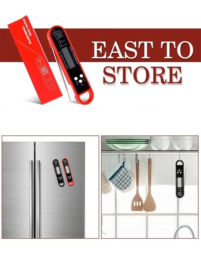 ميزان حرارة الطعام، ميزان حرارة رقمي للحوم، أدوات مطبخ، ميزان حرارة طعام مقاوم للماء وقراءة فورية للطهي والشواء، والحلوى، والقلي العميق، والشواء، والتخييم، ومستلزمات المطبخ - Image 4