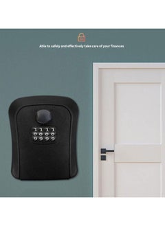 Generic Key Lock Box 4 Digit Combination Lockboxs Wall Mounted Key Safe Waterproof Outdoor Key Hider Box for Home Office Garage  - Image 3