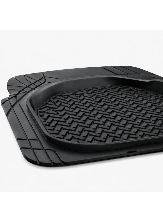 CGS Universal 5-Piece Rubber Car Floor Mats Set – Heavy Duty, Waterproof, Anti-Slip All-Weather Car Mats - Image 2