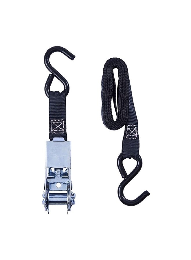 Keeper_Corporation Spring-Loaded Abrasion-Resistant Webbing Tie Down Ratchet Black And Silver 10 Ft 89511 - Image 2