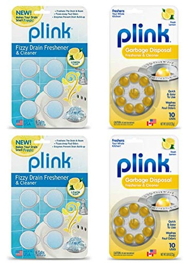 Plink Fizzy Drain Freshener and Cleaner 2-Pack and Garbage Dispoal Freshener 2-Pack - Image 1
