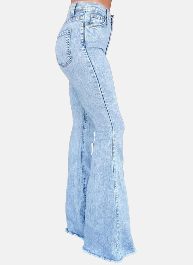 YUNIQEE Blue Bootcut Clean Look High-Rise Jeans