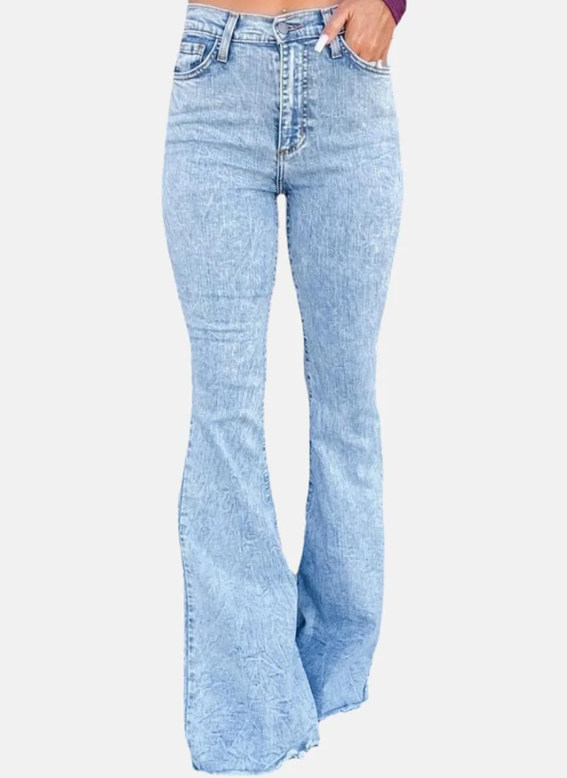 YUNIQEE Blue Bootcut Clean Look High-Rise Jeans