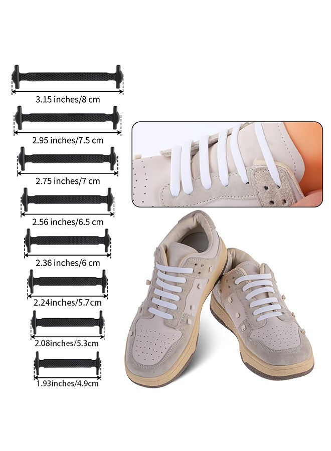 No Tie Stretchy Silicone Shoe Laces, Flat Elastic Lazy Shoelaces, One Size Fits All for Kids & Adults - Image 2
