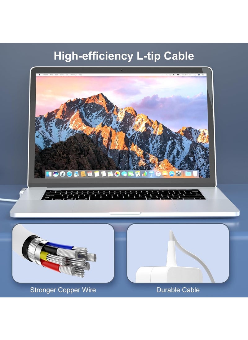Generic - 85W MagSafe 2 Charger for MacBook - Fast & Safe Charging - White - Image 1