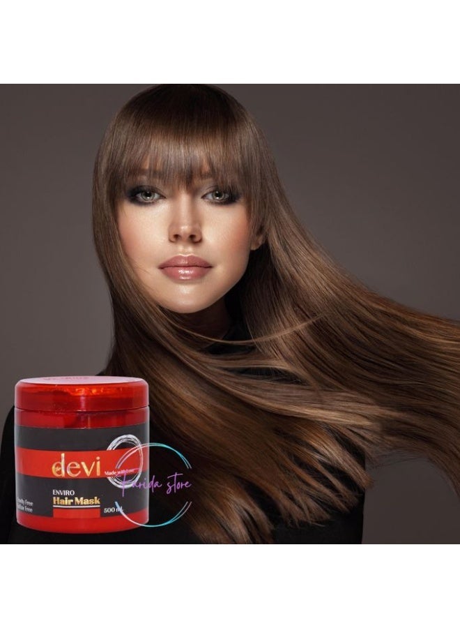 ديفي حمام كريم ديفي  الأوكراني بالكيراتين – زيرو صوديوم لترميم الشعر المتهالك وشديد الجفاف –  500 مل - Image 3