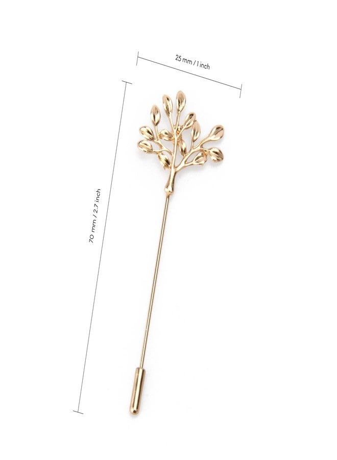 Wynameleri UJOY Lapel Pins Brooch Rose Gold Tree of Life Design - Image 2