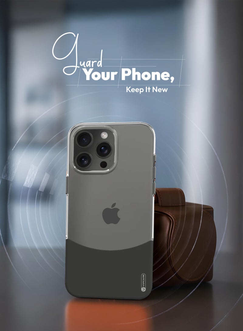 Vipcare iphone 16 pro pc duo case smooth finish iphone 16 phone case anti yellowing protective 16 pro case classic scratch resistant clear iphone case - Image 3