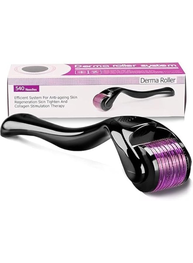 Derma Roller Needles 540 Titanium Microneedle Roller for Face Skin Rejuvenation Anti-Wrinkle Anti-Aging Skin Rejuvenation Hair Loss Acne Scars Stretch Marks, Multicolor (0.5) - Image 1