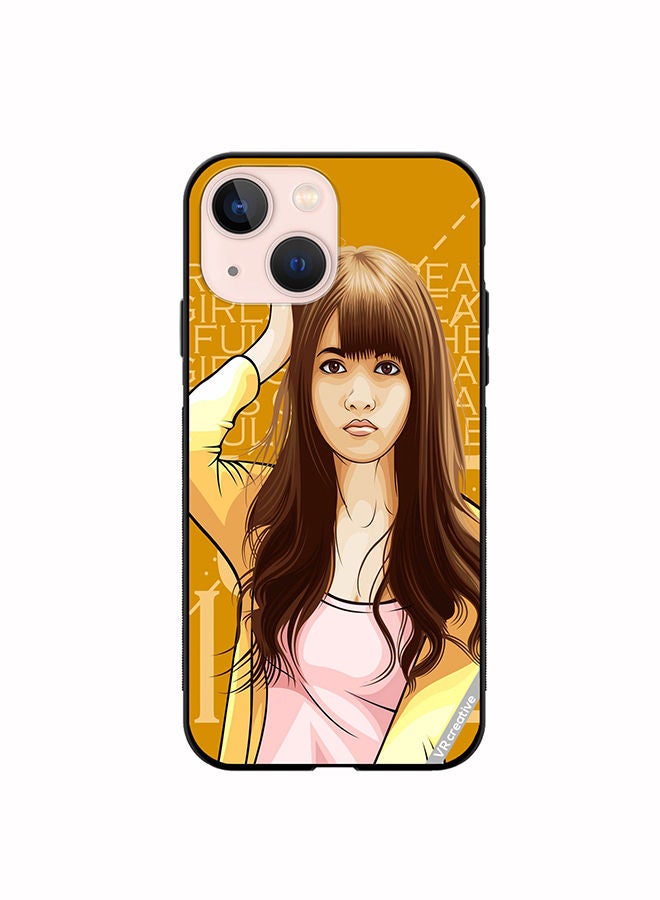 VR CREATIVE Protective Case Cover For Apple iPhone 14 Plus Girl Posing Design Multicolour - Image 1