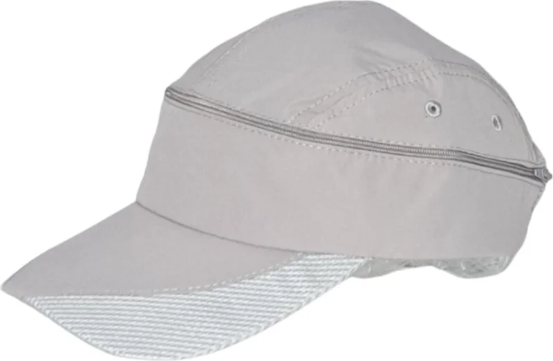 Tezzgelsin Unisex Micro Fabric Zippered Athlete Running Tennis Cap Visor Hat