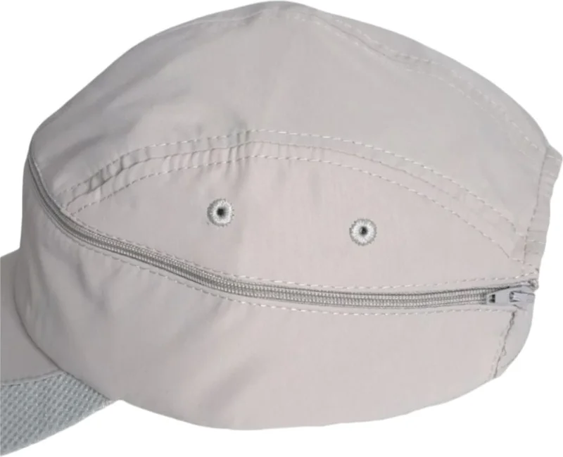 Tezzgelsin Unisex Micro Fabric Zippered Athlete Running Tennis Cap Visor Hat
