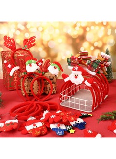 Giegxin 48 Pcs Christmas Headbands Holiday Headbands Reindeer Antler Headband Santa Claus Star Headband Christmas Tree Headband Christmas Hat Toppers For Women Christmas Party Accessories  - Image 5